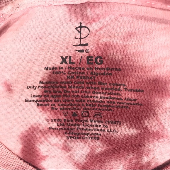 Pink Floyd Dark Side of the Moon Cropped Tie Dye Tee - Picture 5 of 5